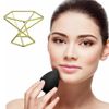 Helllabow Makeup Sponge Stand Rack, Metal Shelf Puff, Fluffy, Texture, Multi-functional, Absorbent, Elastic, Egg Shape, Gold