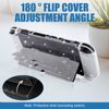 Case for Switch OLED Model 2021, Full Cover Clear Crystal Case Shiny Protective Case PC Back Cover with Flip Flop, Compatible with Switch OLED Console