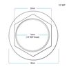 Brass 1/2" BSP Back Nut Wide Flanged Threaded Backnut