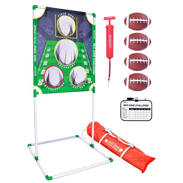 GoSports Football & Baseball Toss Games Available in Football Red Zone Challenge or Baseball Pro Pitch Challenge Choose Between Backyard Toss or Door Hang Targets