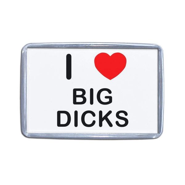 I Love Big Dicks - Small Plastic Fridge Magnet