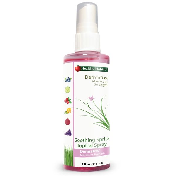 Healthy Habits DermaTox 4oz Soothing Spritz Topical Spray - All Natural, All Purpose, Safe and Effective Topical Spray Soothing Skin Nourishment