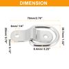 X AUTOHAUX 10pcs D Shape Ring Tie Down Anchors 1/4" Diameter Silver Tone