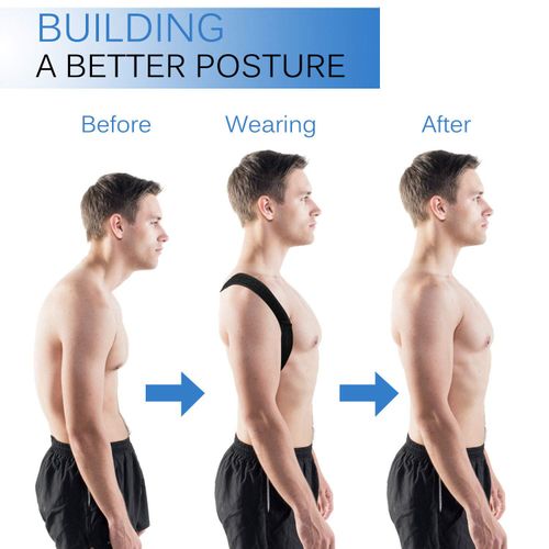Back Posture Corrector - Unisex Back Brace for Men and Women | Neck Stretcher, Hunchback Support, and Back Straightener | Adjustable Strap and Neoprene Material | Size (M/L 20-48 inch)