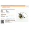 Sterling Silver and Baltic Green Amber Sun Ring size: 9.5