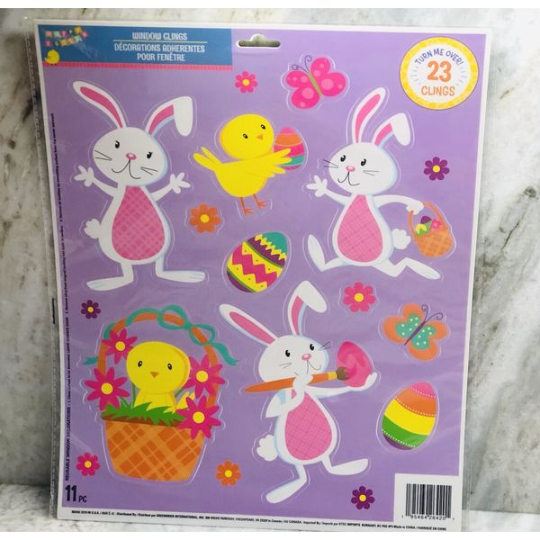 Happy Easter-Turn Me Over 23 Clings Window Clings-Easter Day-ShipN24Hours