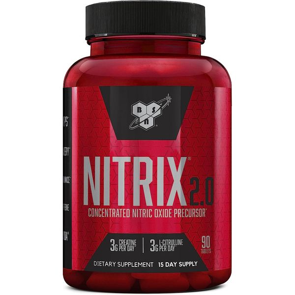BSN NITRIX 2.0 - Nitric Oxide Precursors, 3G Creatine, 3G L Citrulline