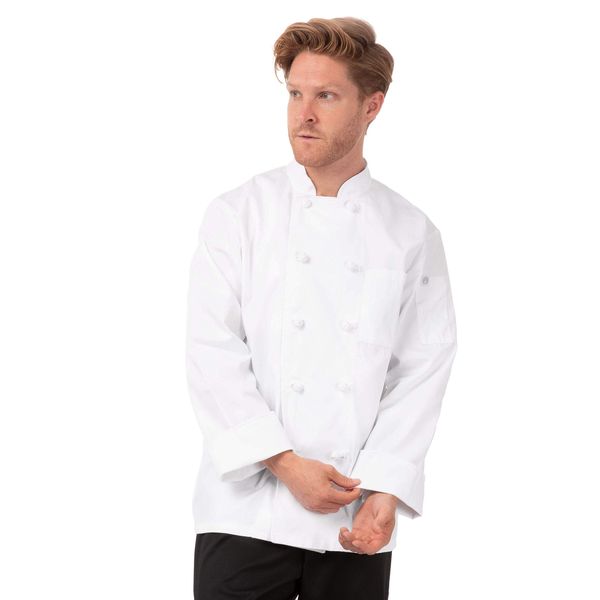 Chef Works Men's Bordeaux Chef Coat, White, 5X-Large