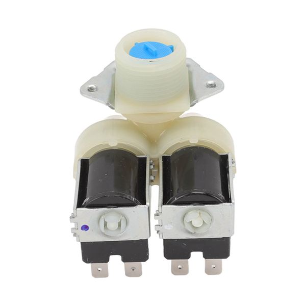 TOPINCN Washing Machine Water Valve Dual Heads Magnetic Inlet Valve for Cylinder Washing Machine FPS180A 220‑240V