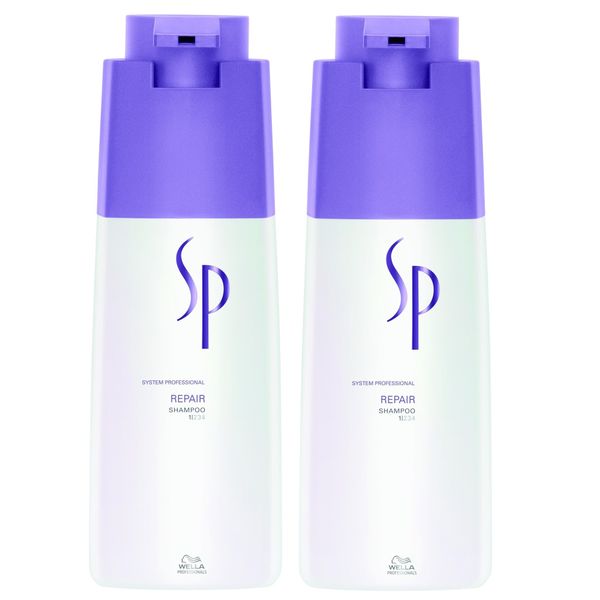 Wella SP System Professional Care Repair Shampoo 1000 ml Pack of 2