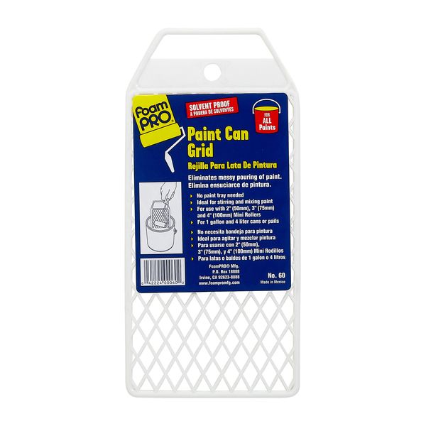 FOAMPRO 60 Paint Can Grid, 1 Gal, 10 in L X 4 in W, 1/4 in T