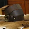 TOURBON Leather Tool Carry Holster Workshop Belt Double Roller Buckle