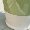 Green & White Flower Vase Pitcher Jug Vase Water Tight Decorative Earthenware Ceramic Table Centrepiece Spring Summer Easter Décor Gift Idea