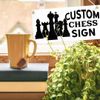 Chess Sign - Personalised Chessboard Décor your text here add your own words