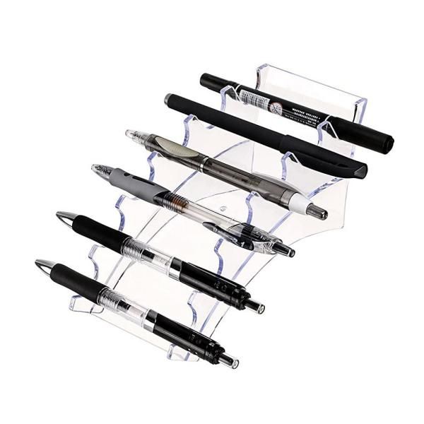 6 Compartments Clear Acrylic Pen Pencil Holder Display Stand Makeup Brush Rack Organizer Electronic Cigarette Nail Eyebrow Only