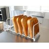 Nobel Toast Bread Rack, 6 Slice Holder,Storage Rack,- 6 slots White