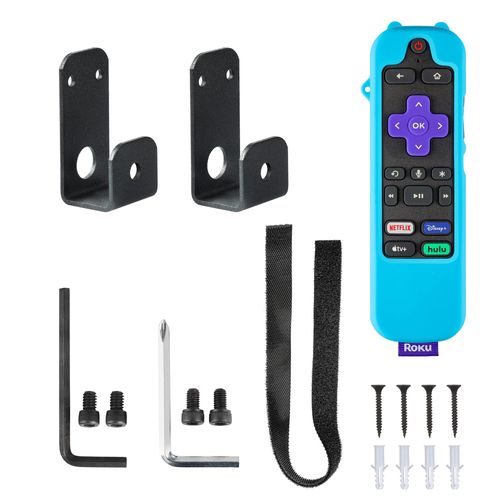 WABRACKET Wall Mount Bracket for Roku Streambar/Smart Soundbar, Sturdy Soundbar Holder for Roku, with Silicone Remote Cover, Space Saving, Keep Clean
