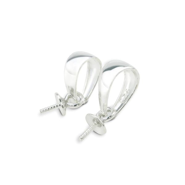 NaturSchatulle Collierschlaufen 925 Silber Stift 5 Stück 4x11mm Schmuck Kettenanhänger für Anhänger DIY Anhängerschlaufen Ösen