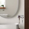 Linkidea 2 Packs Wall Mount Razor Holder for Shower, Self Adhesive Shaver Hooks, Stainless Steel Sticky Hanger Compatible with Venus Platinum, Fusion 5 Proshield, Mach 3 Classic (Silver)