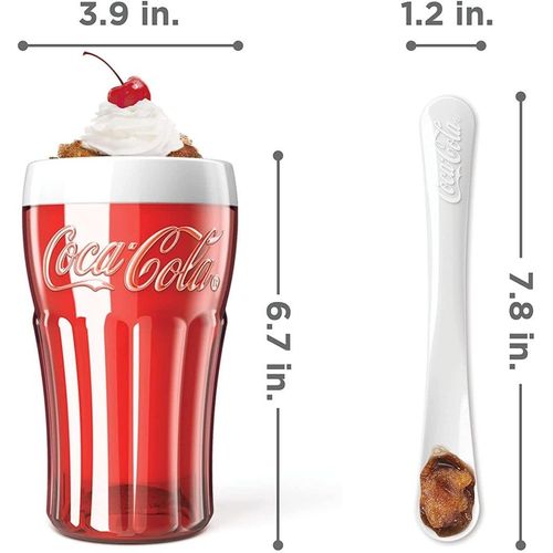 ZOKU Coca-Cola Float & Slushy Maker, Retro Make and Serve Cup with Freezer Core Creates Single-serving Smoothies, Slushies and Milkshakes in Minutes, BPA-free