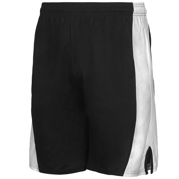 Premium Wear Basketball Shorts for Men with Side Pockets - Black & White Medium