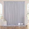 10ftx10ft Silver Wrinkle-Free Backdrop Drapes, Not See-Through Silver Polyester Background Curtains Backdrop Decorations for Party