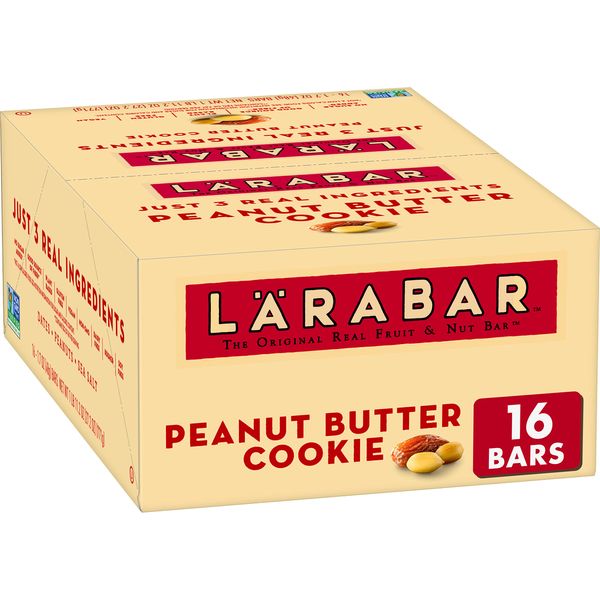 LÄRABAR Peanut Butter Cookie, Gluten Free Vegan Fruit & Nut Bar, 16 Ct, 27.2 OZ