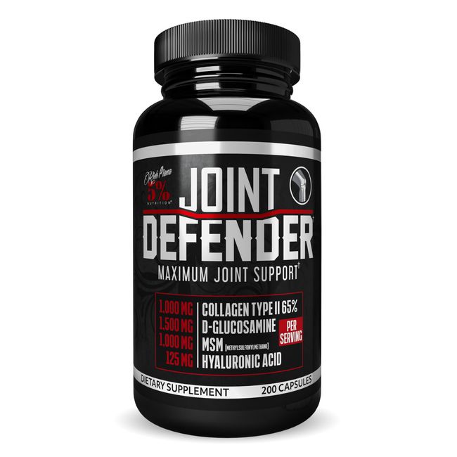 Rich Piana 5% Nutrition JOINT DEFENDER 200 capsules Collagen, Hyaluronic Acid