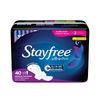 Stayfree Ultra Thin Overnight Pads With Wings, 40 Ct, Multi-Fluid Absorption, Pr