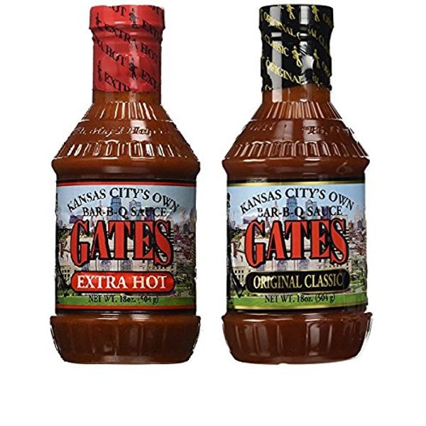 Gates Original Classic Bar-B-Q Sauce & Extra Hot - Variety 2 Pack