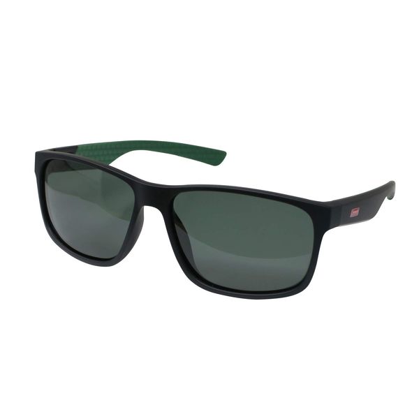 Coleman CO3076-2 Sunglasses, UV Protection, Polarized Lenses, Black, Matte, Green