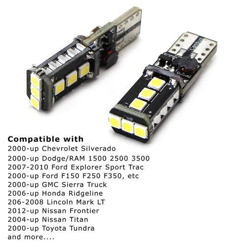 iJDMTOY Xenon White High Power 9-SMD 906 912 920 921 T15 Replacement Bulbs Compatible With Truck 3rd/Third Brake Lamp Cargo Illumination Lights