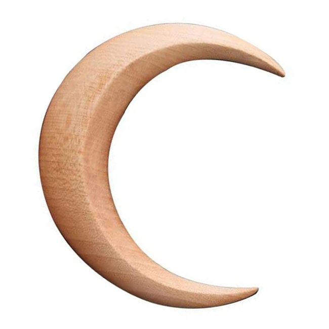 Cricia Handgeschnitzte Halbmond-Haargabel, 1 Stück Mond-Haarstab für Frauen, Halbmond-Haarnadel aus Holz, Halbmond-Haarspangen, Mond-Haarnadel aus Holz für Dickes Haar, Styling-Werkzeug-Zubehör