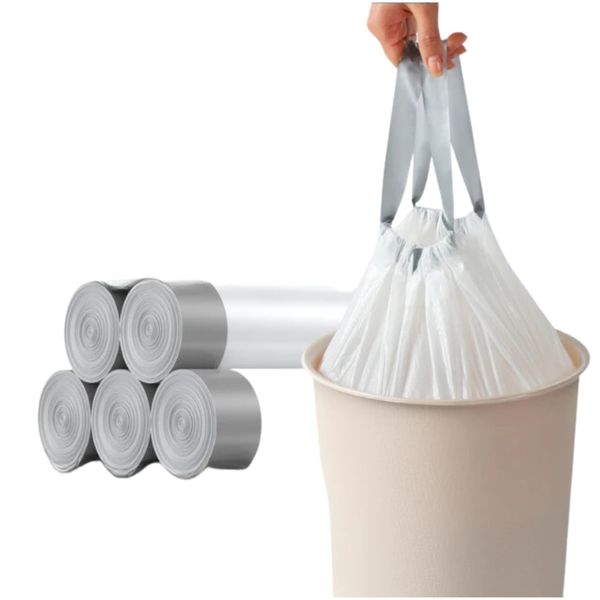 Ogusy Drawstring Trash Bags 10L Trash Bags with Handles Travel Storage Bags Used Diaper Bags 45x50 (75)