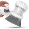 Premium Soft-Grip Scrub Brush, Heavy-Duty Kitchen & Bath, Non-Scratch, 3-Pack