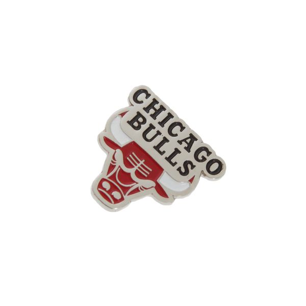 NBA Chicago Bulls Official Metal Crest Pin Badge (One Size) (Red)