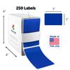 ChromaLabel 2 x 3 inch Permanent Color Code Rectangle Labels, 250 Labels per Dispenser Box, Dark Blue