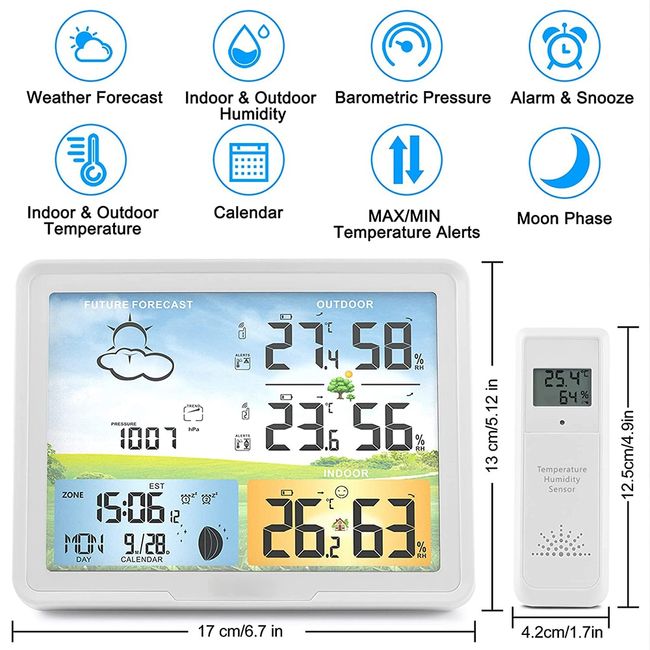 Wireless Indoor/Outdoor Weather Station & Hygrometer