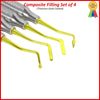 4 Pcs Dental Composite Filling Instruments Gold Titanium Coated Restorative Kit