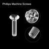 uxcell Machine Screws PC Flat Head Plastic Machine Bolts M4 x 20 mm Transparent 25 Pcs