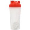 PhD Nutrition Mixball Shaker, Shaker for Protein Shakes, Wire Mixball Whisk, Red Non-Drip Screw Lid, Transparent Colour, 600 ml