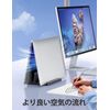 VAYDEER Laptop Stand PC Stand Vertical Storage Holder Width Adjustable ABS Plastic for Tablet/iPad/Mac Mini/MacBook Pro Air - Black