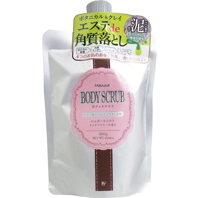 4976552041555 Mana Body Scrub Rich Flower Scent 300g