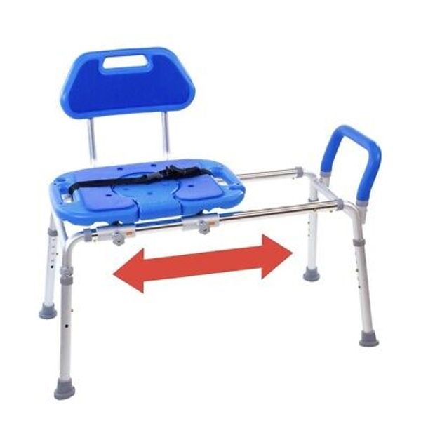 HydroGlyde Premium Sliding Bath Transfer Bench Shower Chair