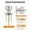 Probrico Brushed Nickel Door Knob Without Key Privacy Door Knob Bedroom/Bathroom Door Knobs Interior Keyless Door Knobs 3 Pack
