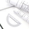 EBOOT Plastic Protractor Math Protractors 180 Degrees, 6 Inch, Clear, Pack of 2