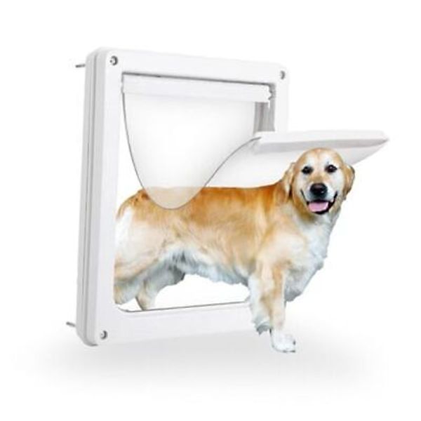 Dog Door for Wall with Soft Flap, Heavy Duty L – Inner Size：14.76”(H) X 12”(W)