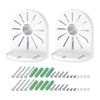 PATIKIL Dome Security Camera Mount 6.7 Inch, 2 Pack Universal Dome Right Angle Wall Mounting Bracket Junction Box Plastic, White