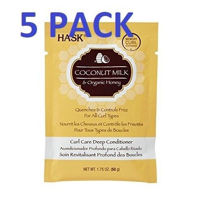 5 PACK Hask Coconut Milk & Honey Curl Care Deep Conditioner - 1.75 Oz 1.7 Oz