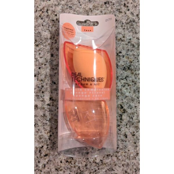 1 Real Techniques MIRACLE COMPLEXION SPONGE + Travel Case #01711 NEW